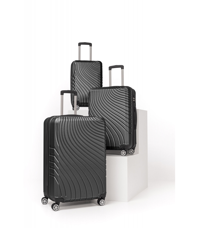 Gedox Abs 3'lü Valiz Seyahat Seti - Model:700.01 Siyah