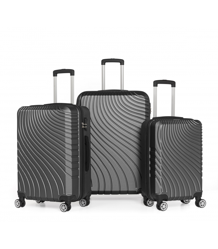 Gedox Abs 3'lü Valiz Seyahat Seti - Model:700.01 Siyah