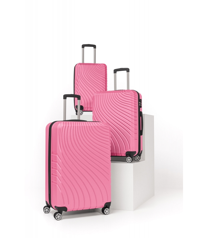 Gedox Abs 3'lü Valiz Seyahat Seti - Model:700.11 Pudra Pembe