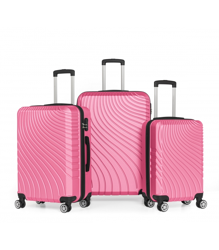 Gedox Abs 3'lü Valiz Seyahat Seti - Model:700.11 Pudra Pembe