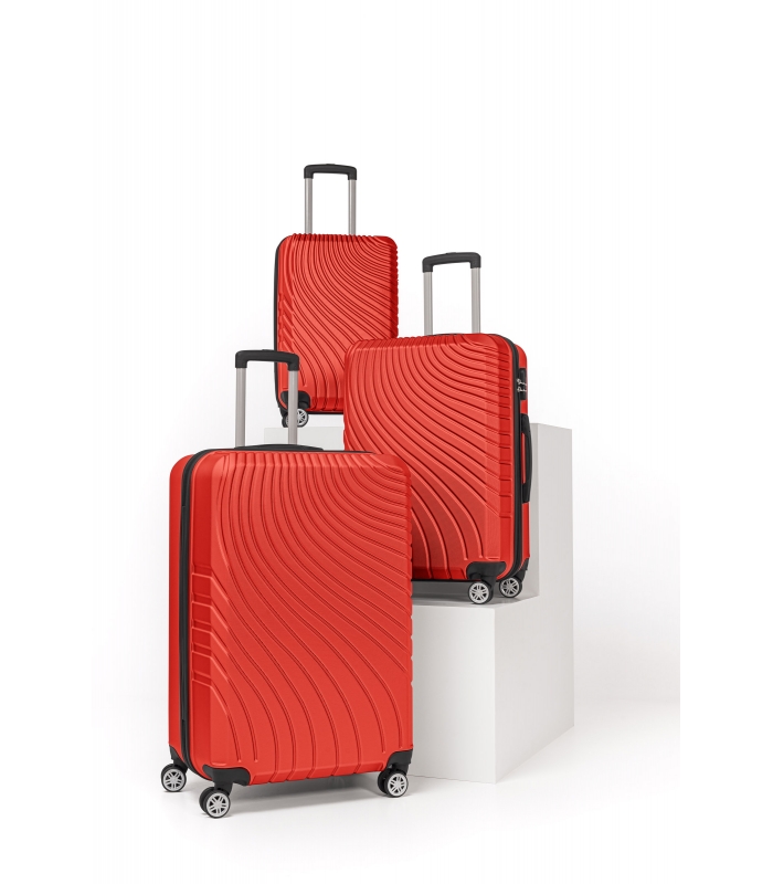 Gedox Abs 3'lü Valiz Seyahat Seti - Model:700.14 Kırmızı