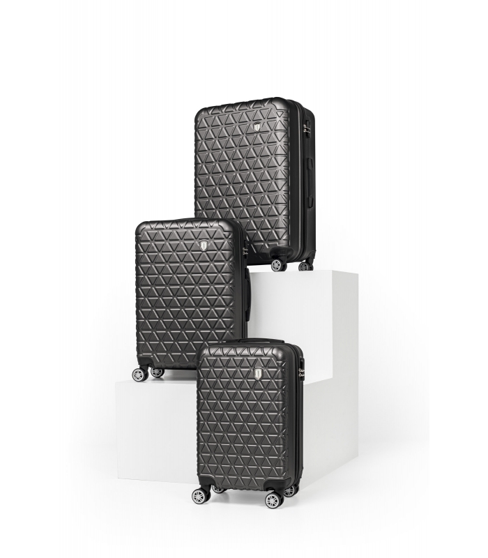 Gedox Abs 3'lü Valiz Seyahat Seti - Model:800.02 Koyu Gri