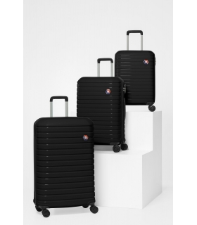 G&D Polo Suitcase PP Enjeksiyon 3'lü Valiz Seyahat Seti - Model 400.01 Siyah