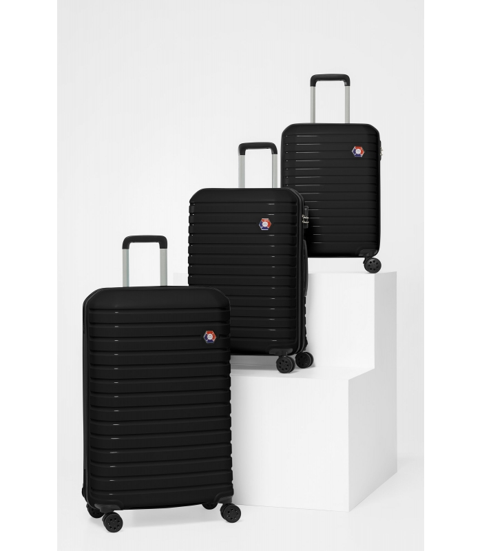 G&D Polo Suitcase PP Enjeksiyon 3'lü Valiz Seyahat Seti - Model 400.01 Siyah