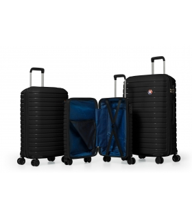 G&D Polo Suitcase PP Enjeksiyon 3'lü Valiz Seyahat Seti - Model 400.01 Siyah