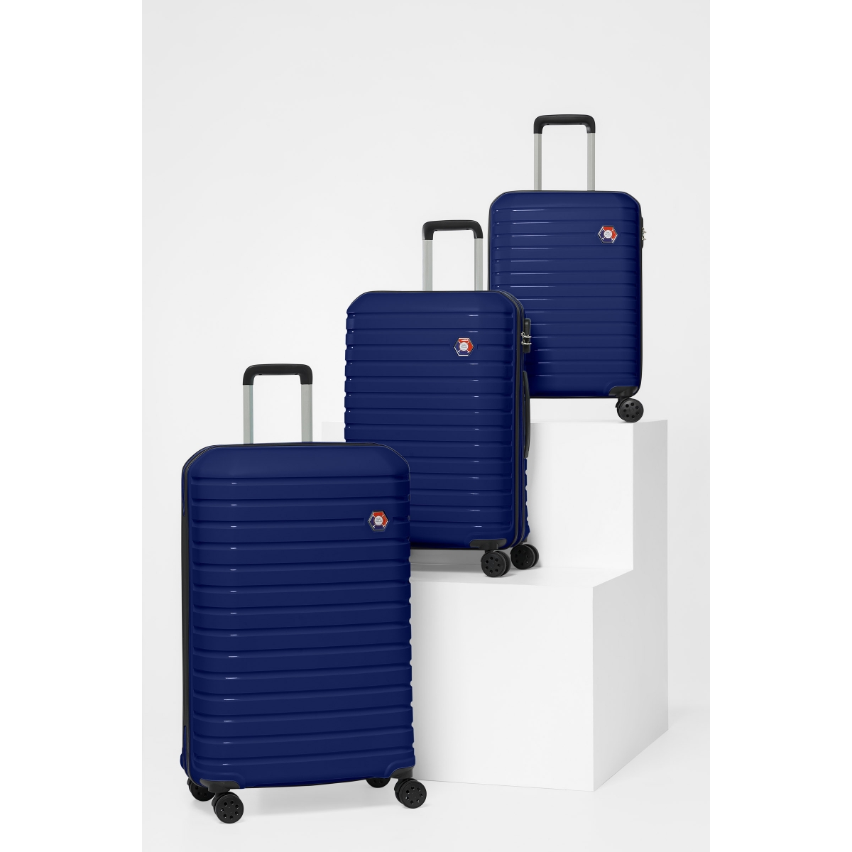 G&D Polo Suitcase PP Enjeksiyon 3'lü Valiz Seyahat Seti - Model 400.04 Lacivert