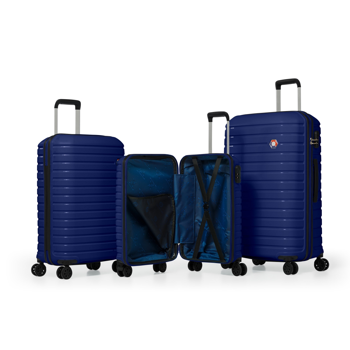 G&D Polo Suitcase PP Enjeksiyon 3'lü Valiz Seyahat Seti - Model 400.04 Lacivert