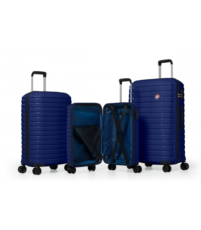 G&D Polo Suitcase PP Enjeksiyon 3'lü Valiz Seyahat Seti - Model 400.04 Lacivert