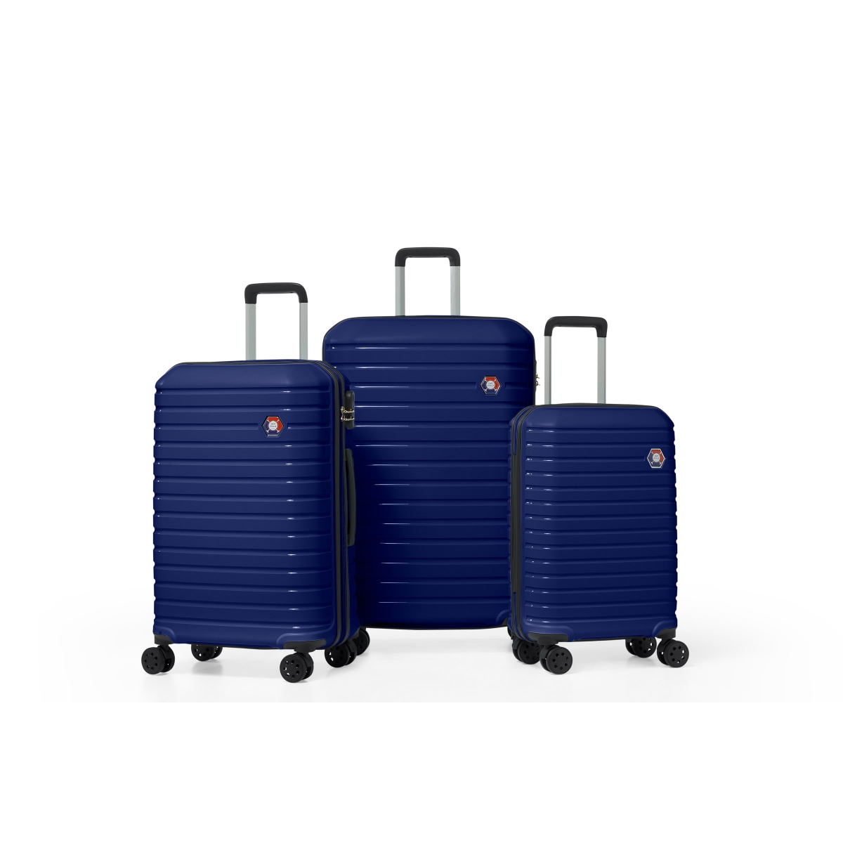 G&D Polo Suitcase PP Enjeksiyon 3'lü Valiz Seyahat Seti - Model 400.04 Lacivert