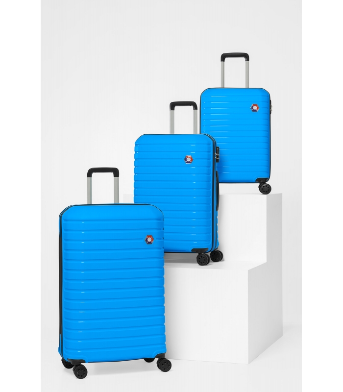 G&D Polo Suitcase PP Enjeksiyon 3'lü Valiz Seyahat Seti - Model 400.05 Çivit Mavi