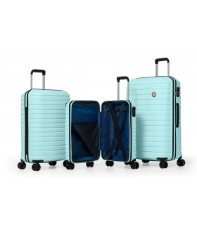 G&D Polo Suitcase PP Enjeksiyon 3'lü Valiz Seyahat Seti - Model 400.07 Su Yeşili