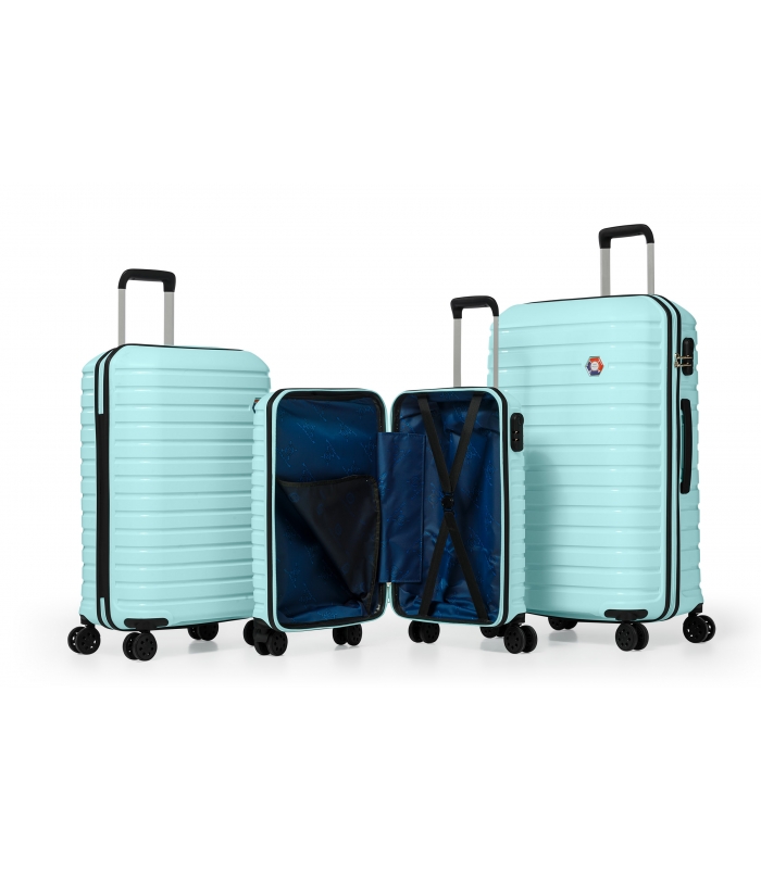 G&D Polo Suitcase PP Enjeksiyon 3'lü Valiz Seyahat Seti - Model 400.07 Su Yeşili