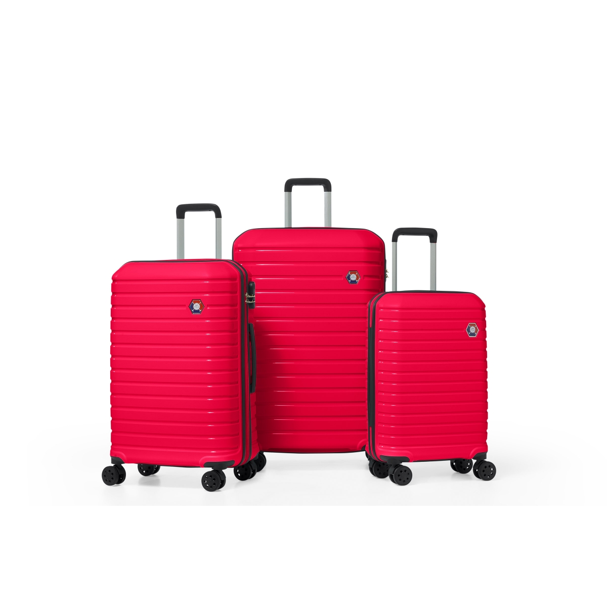 G&D Polo Suitcase PP Enjeksiyon 3'lü Valiz Seyahat Seti - Model 400.10 Fuşya Pembe