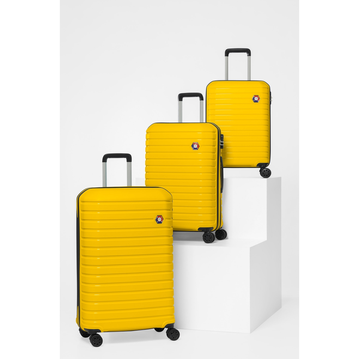 G&D Polo Suitcase PP Enjeksiyon 3'lü Valiz Seyahat Seti - Model 400.12 Sarı