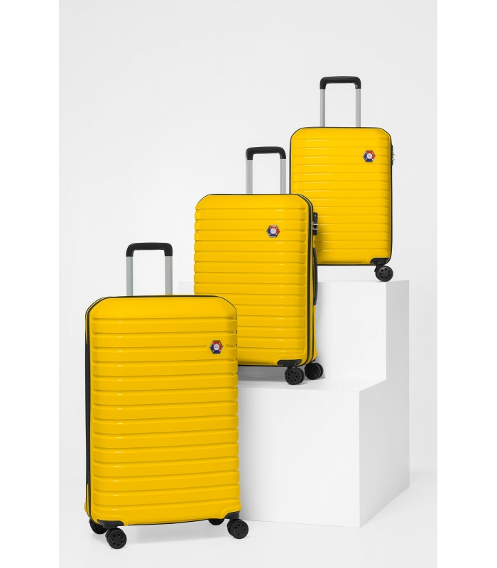 G&D Polo Suitcase PP Enjeksiyon 3'lü Valiz Seyahat Seti - Model 400.12 Sarı