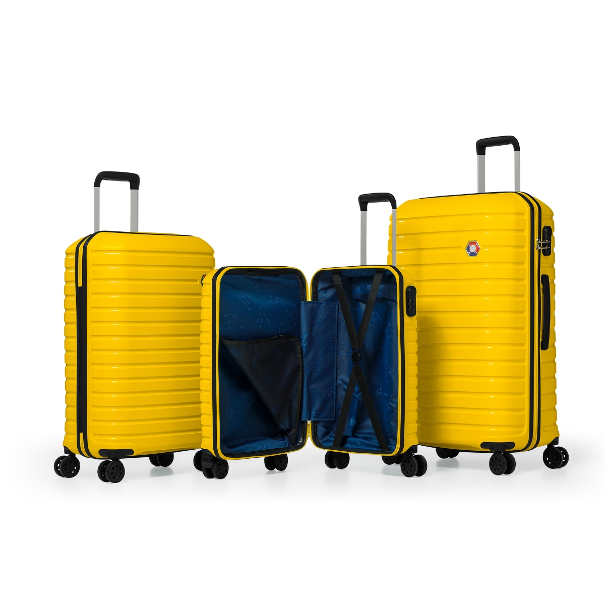 G&D Polo Suitcase PP Enjeksiyon 3'lü Valiz Seyahat Seti - Model 400.12 Sarı
