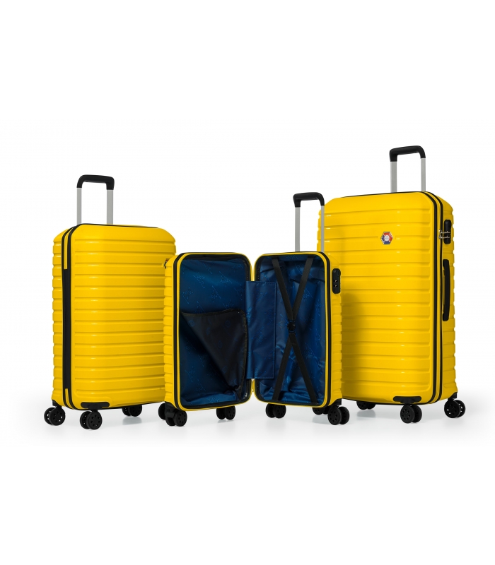G&D Polo Suitcase PP Enjeksiyon 3'lü Valiz Seyahat Seti - Model 400.12 Sarı