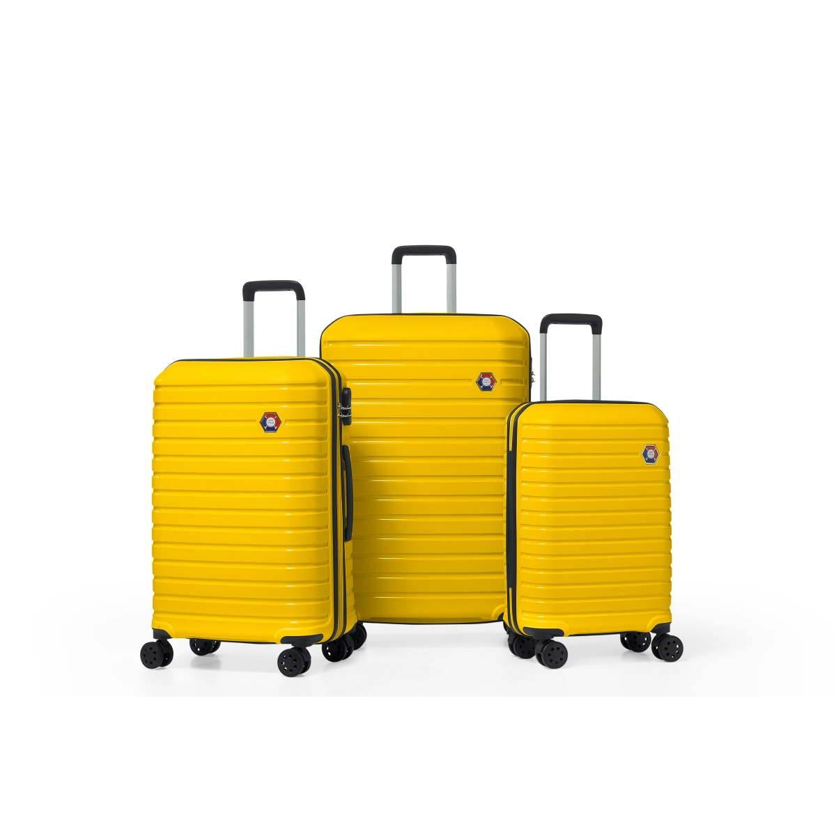 G&D Polo Suitcase PP Enjeksiyon 3'lü Valiz Seyahat Seti - Model 400.12 Sarı