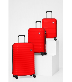 G&D Polo Suitcase PP Enjeksiyon 3'lü Valiz Seyahat Seti - Model 400.14 Kırmızı