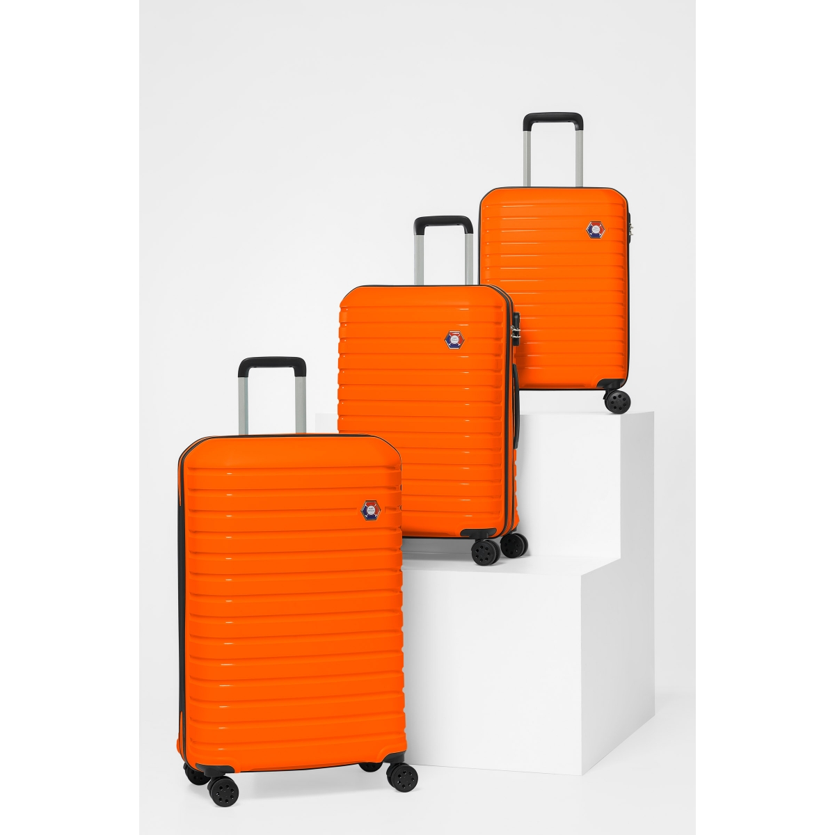 G&D Polo Suitcase PP Enjeksiyon 3'lü Valiz Seyahat Seti - Model 400.15 Turuncu