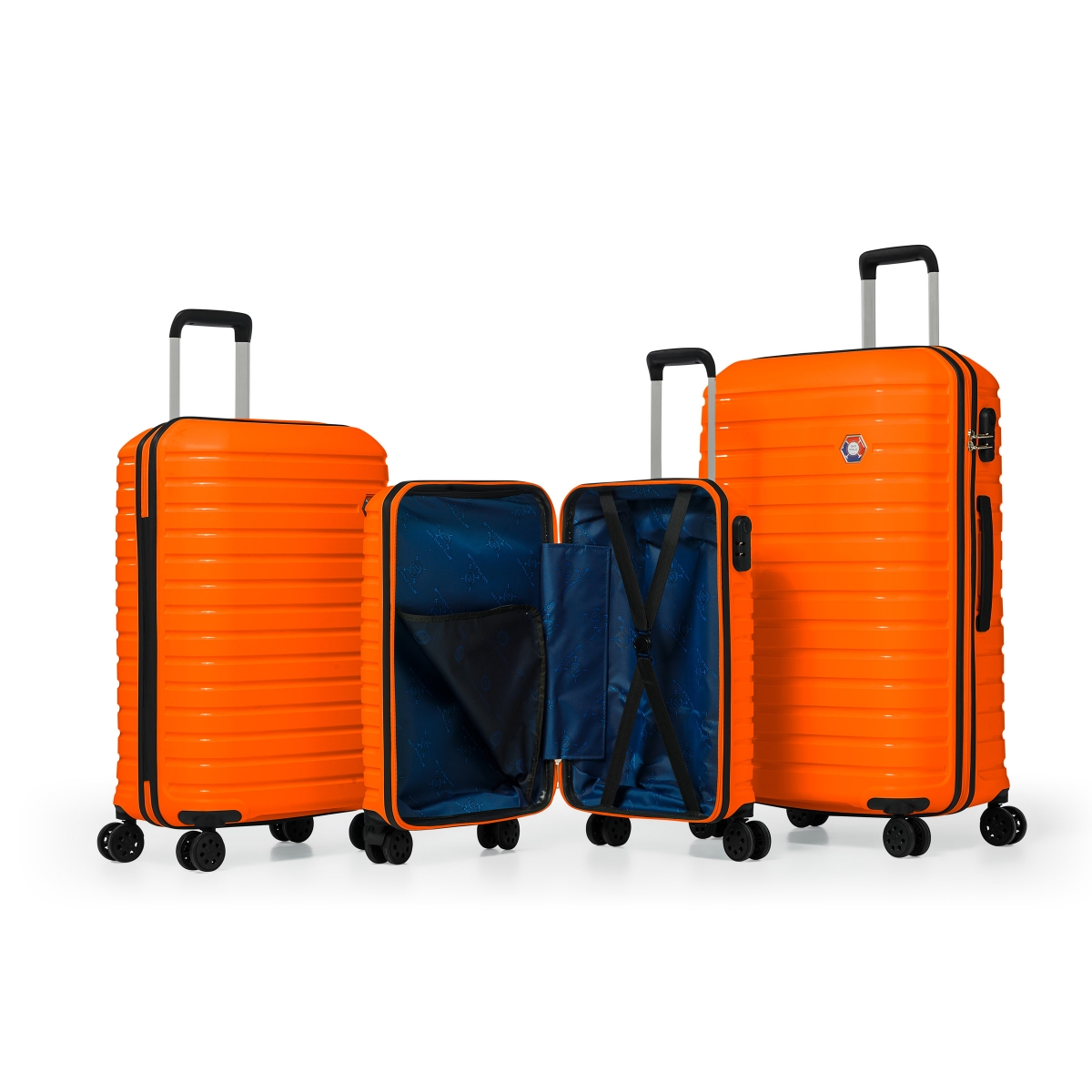 G&D Polo Suitcase PP Enjeksiyon 3'lü Valiz Seyahat Seti - Model 400.15 Turuncu