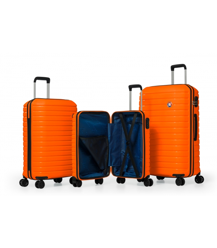 G&D Polo Suitcase PP Enjeksiyon 3'lü Valiz Seyahat Seti - Model 400.15 Turuncu