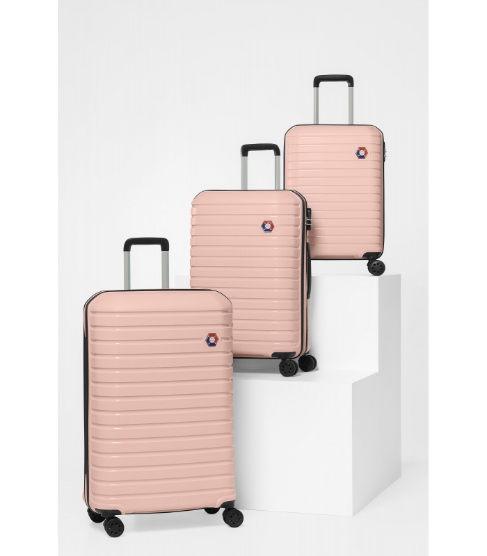 G&D Polo Suitcase PP Enjeksiyon 3'lü Valiz Seyahat Seti - Model 400.17 Somon