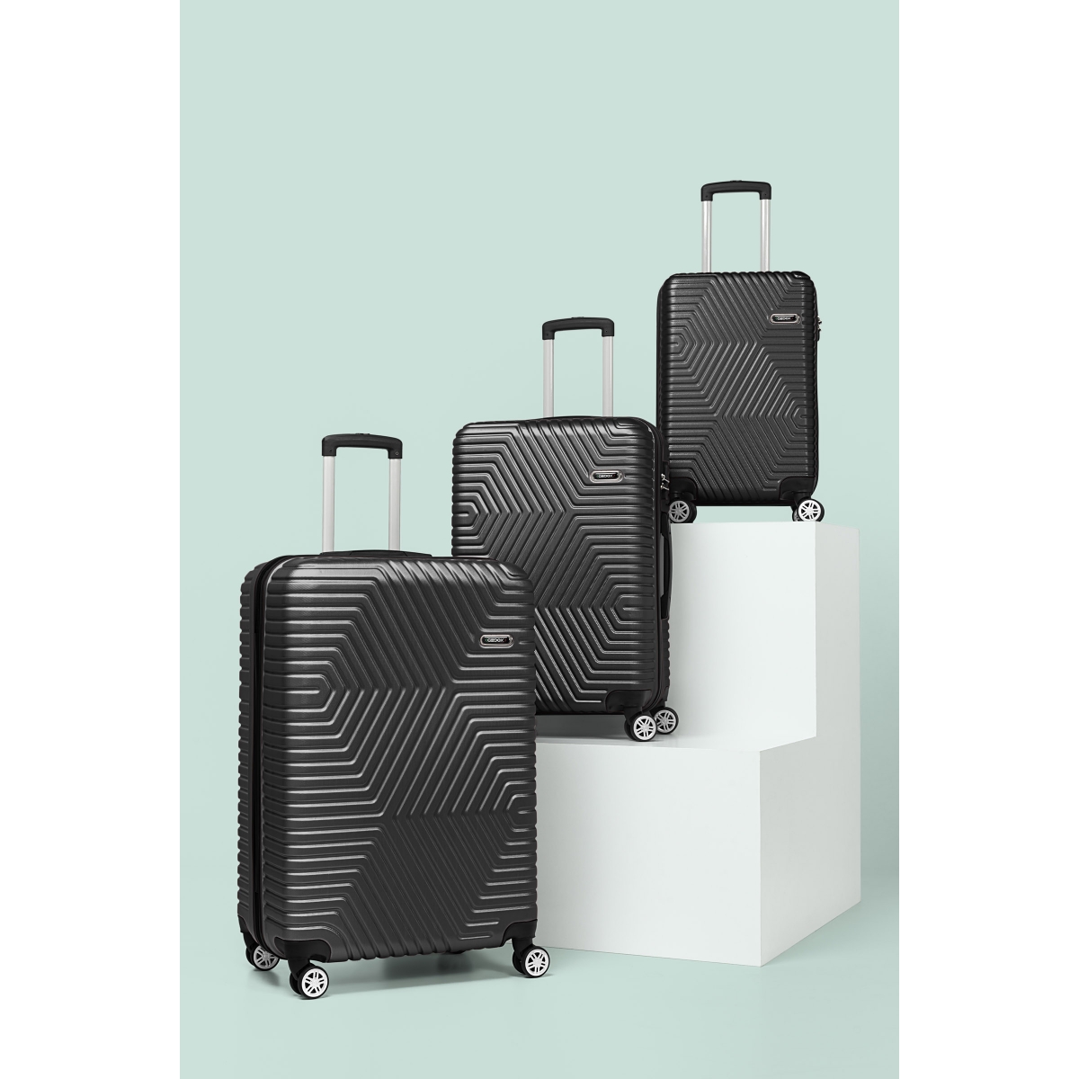 G&D Polo Suitcase ABS 3'lü Lüx Valiz Seyahat  Seti - Model:600.01 Siyah