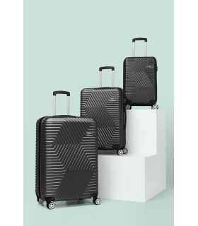 G&D Polo Suitcase ABS 3'lü Lüx Valiz Seyahat  Seti - Model:600.01 Siyah