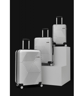 G&D Polo Suitcase ABS 3'lü Lüx Valiz Seyahat Seti - Model:600.03 Gri