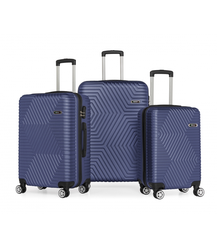 G&D Polo Suitcase ABS 3'lü Lüx Valiz Seyahat Seti - Model:600.04 Lacivert