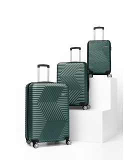 G&D Polo Suitcase ABS 3'lü Lüx Valiz Seyahat Seti - Model:600.07 Haki Yeşil
