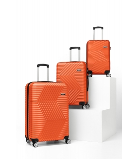 G&D Polo Suitcase ABS 3'lü Lüx Valiz Seyahat Seti - Model:600.15 Turuncu