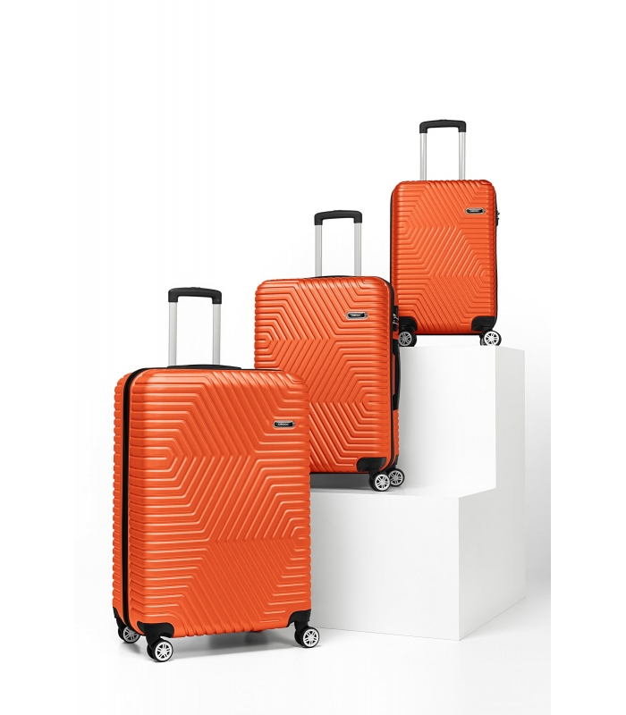 G&D Polo Suitcase ABS 3'lü Lüx Valiz Seyahat Seti - Model:600.15 Turuncu