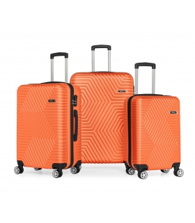 G&D Polo Suitcase ABS 3'lü Lüx Valiz Seyahat Seti - Model:600.15 Turuncu