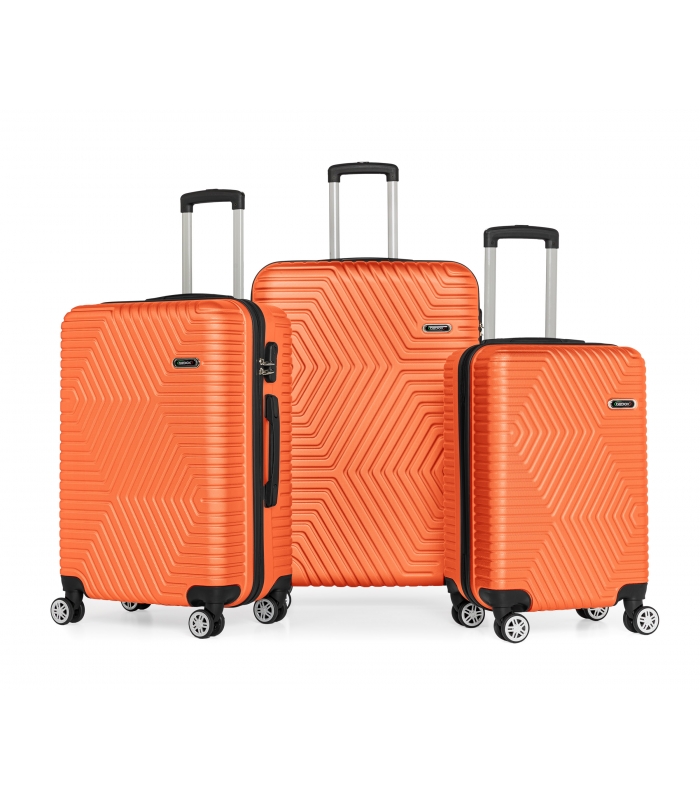 G&D Polo Suitcase ABS 3'lü Lüx Valiz Seyahat Seti - Model:600.15 Turuncu