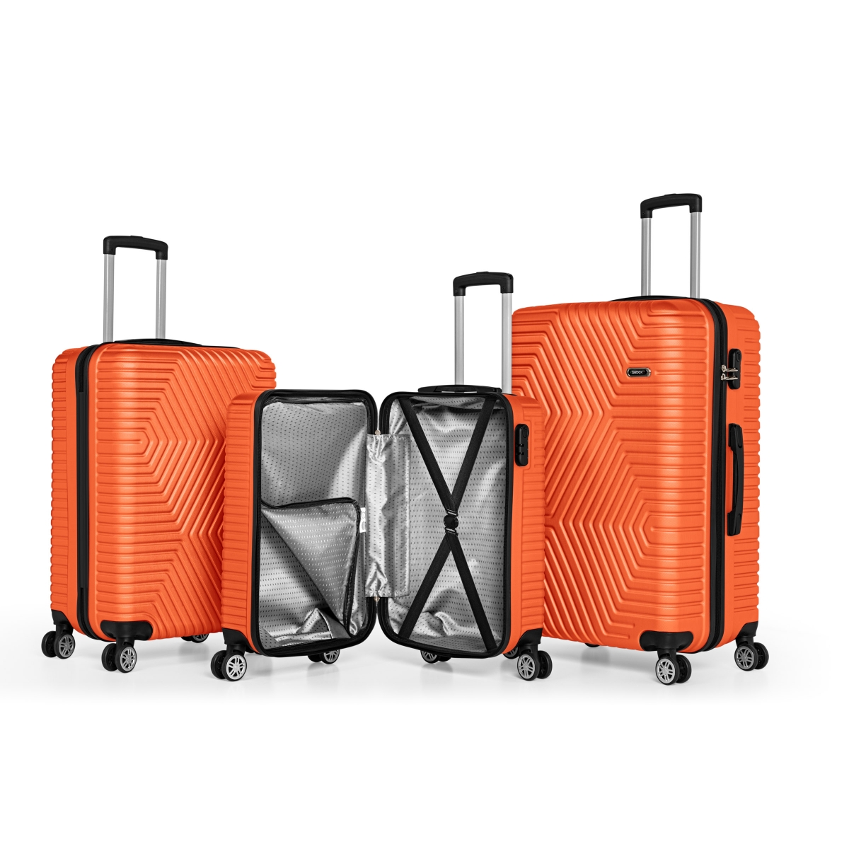 G&D Polo Suitcase ABS 3'lü Lüx Valiz Seyahat Seti - Model:600.15 Turuncu