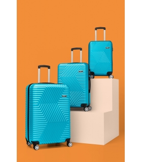 G&D Polo Suitcase ABS 3'lü Lüx Valiz Seyahat Seti - Model:600.16 Turkuaz