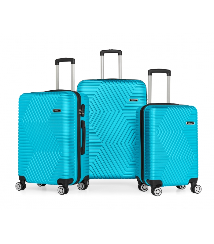 G&D Polo Suitcase ABS 3'lü Lüx Valiz Seyahat Seti - Model:600.16 Turkuaz