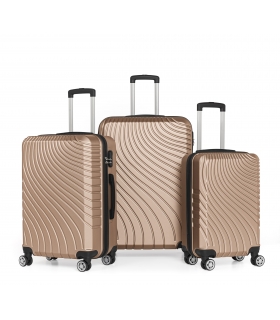Gedox Abs 3'lü Valiz Seyahat Seti - Model:700.06 Gold