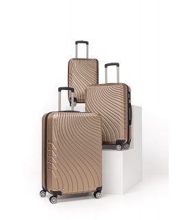 Gedox Abs 3'lü Valiz Seyahat Seti - Model:700.06 Gold