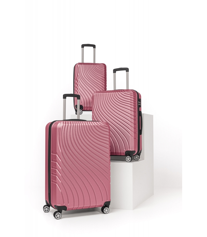Gedox Abs 3'lü Valiz Seyahat Seti - Model:700.08 Gül Kurusu