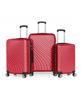 Gedox Abs 3'lü Valiz Seyahat Seti - Model:700.13 Bordo