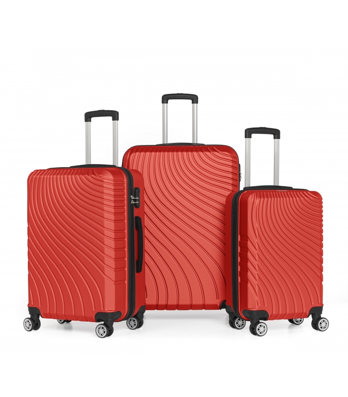 Gedox Abs 3'lü Valiz Seyahat Seti - Model:700.14 Kırmızı