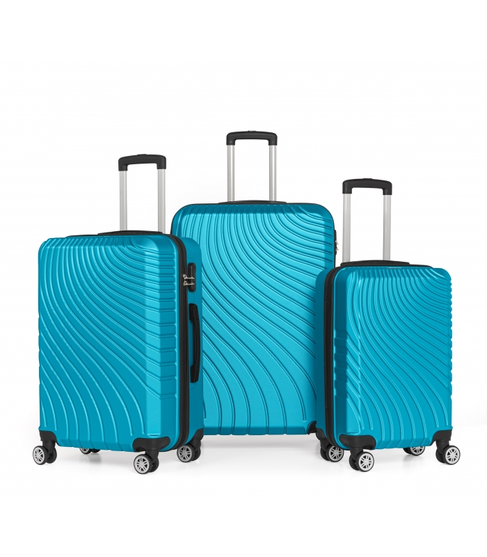 Gedox Abs 3'lü Valiz Seyahat Seti - Model:700.16 Turkuaz