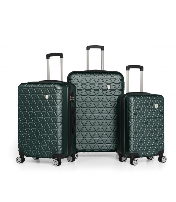Gedox Abs 3'lü Valiz Seyahat Seti - Model:800.07 Haki Yeşil