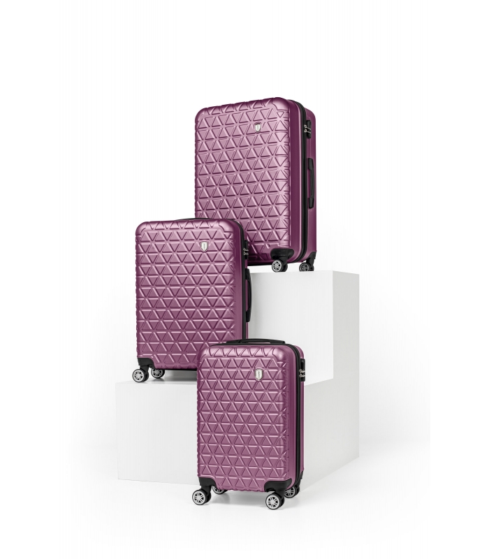 Gedox Abs 3'lü Valiz Seyahat Seti - Model:800.09 Mürdüm