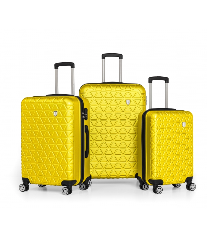 Gedox Abs 3'lü Valiz Seyahat Seti - Model:800.12 Sarı