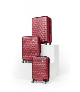Gedox Abs 3'lü Valiz Seyahat Seti - Model:800.13 Bordo