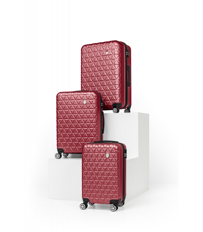 Gedox Abs 3'lü Valiz Seyahat Seti - Model:800.13 Bordo